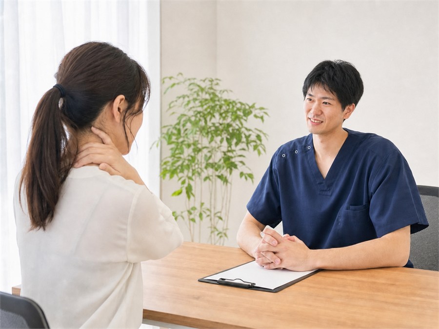 院長が事故状況と症状を丁寧に聞く初回カウンセリング